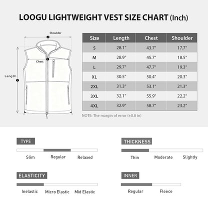 LOOGU Men’s Camo Hunting Vest Lightweight with Pockets M30