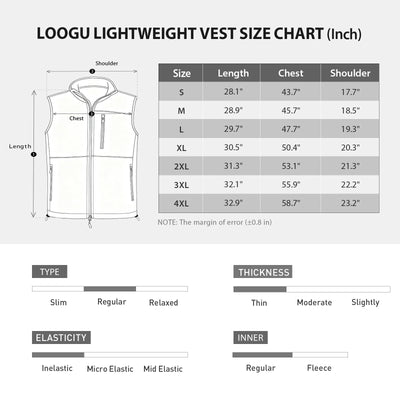 LOOGU Men’s Camo Hunting Vest Lightweight with Pockets M30
