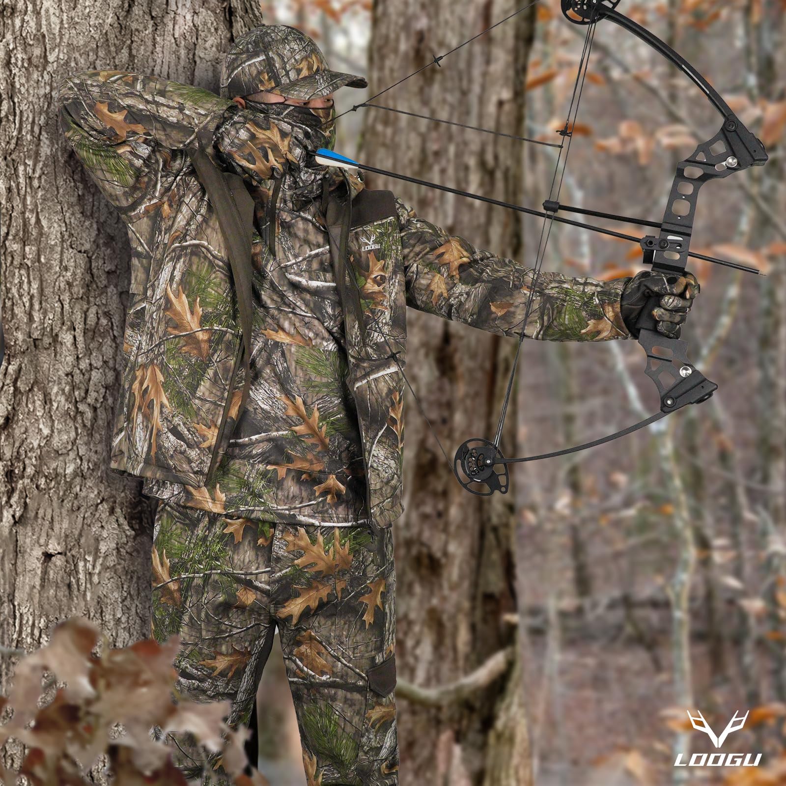 LOOGU Camo Hunting  Fleece Insulation Pants 6 pocket Super Tree P20