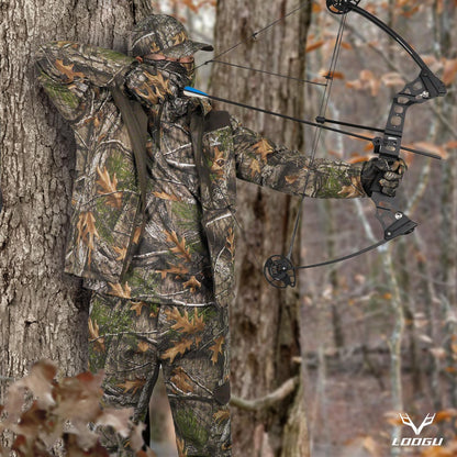 LOOGU Camo Hunting  Fleece Insulation Pants 6 pocket Super Tree P20
