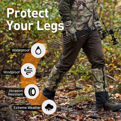 LOOGU Snow Gaiters Waterproof Camo Boot Gaiters Hunting Super Tree SG20