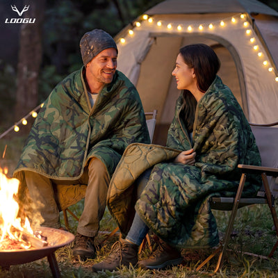 LOOGU Super Camo Blanket Waterproof Poncho Liner for Outdoor BL20