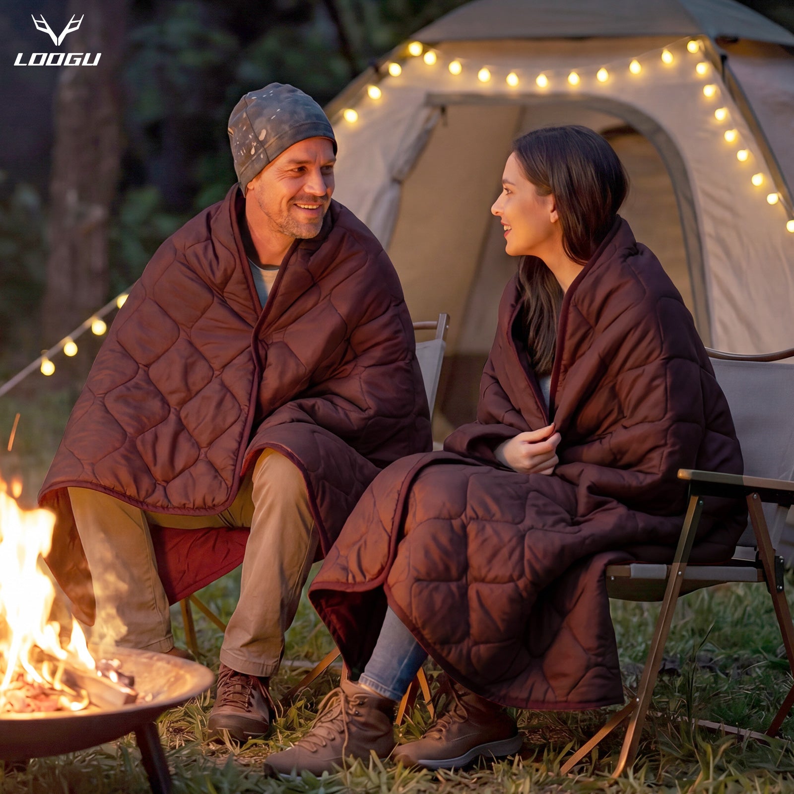 LOOGU Super Camo Blanket Waterproof Poncho Liner for Outdoor BL20