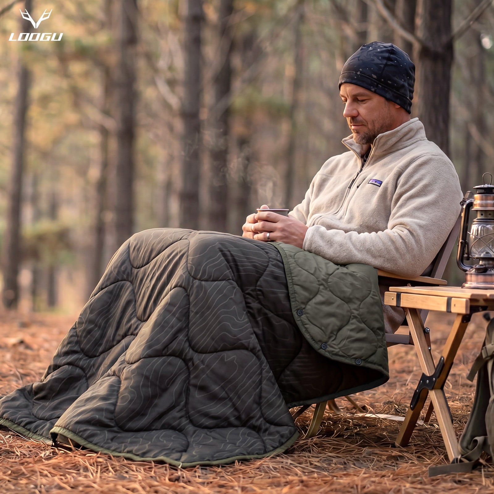 LOOGU Super Camo Blanket Waterproof Poncho Liner for Outdoor BL20