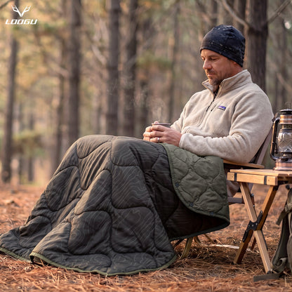 LOOGU Super Camo Blanket Waterproof Poncho Liner for Outdoor BL20