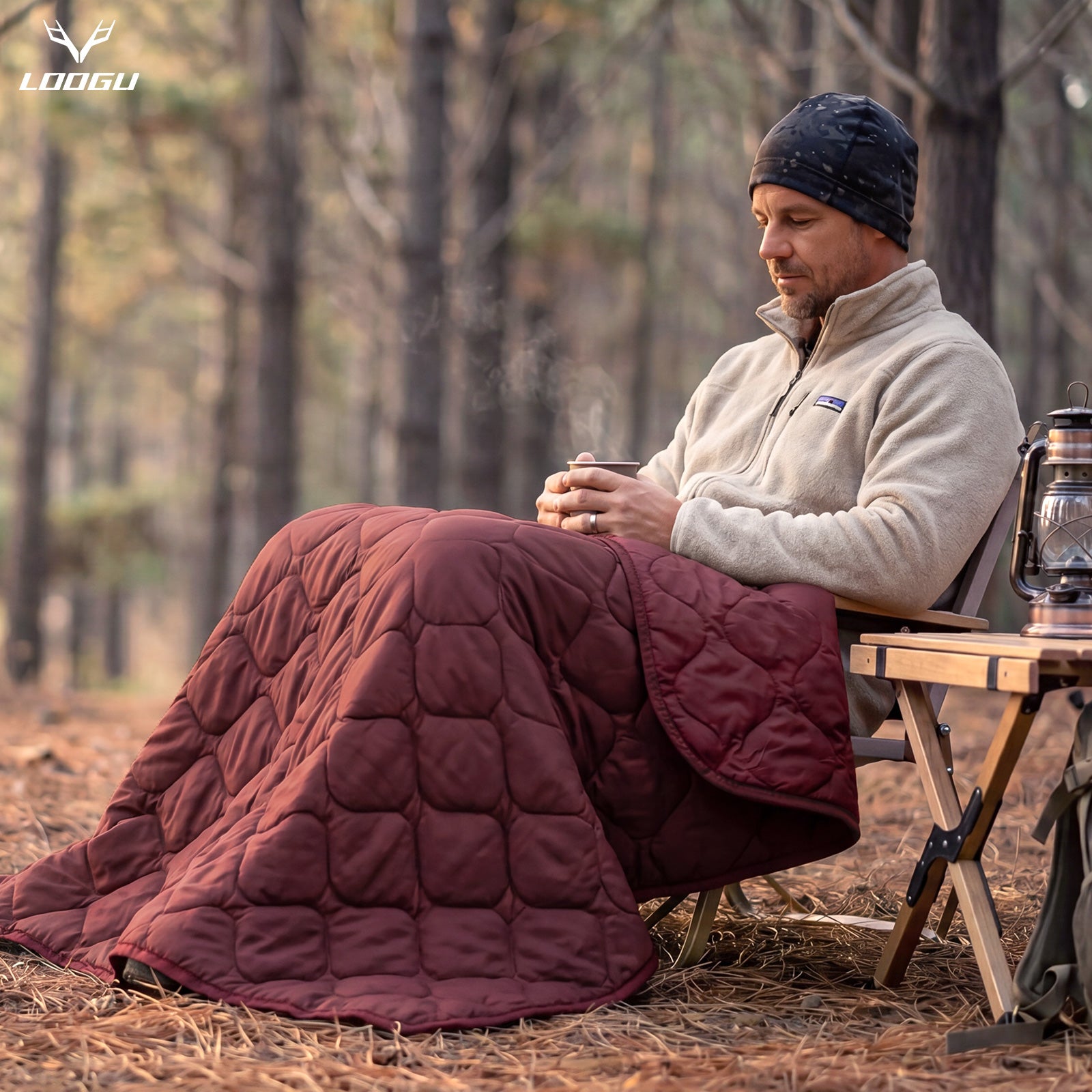 LOOGU Super Camo Blanket Waterproof Poncho Liner for Outdoor BL20