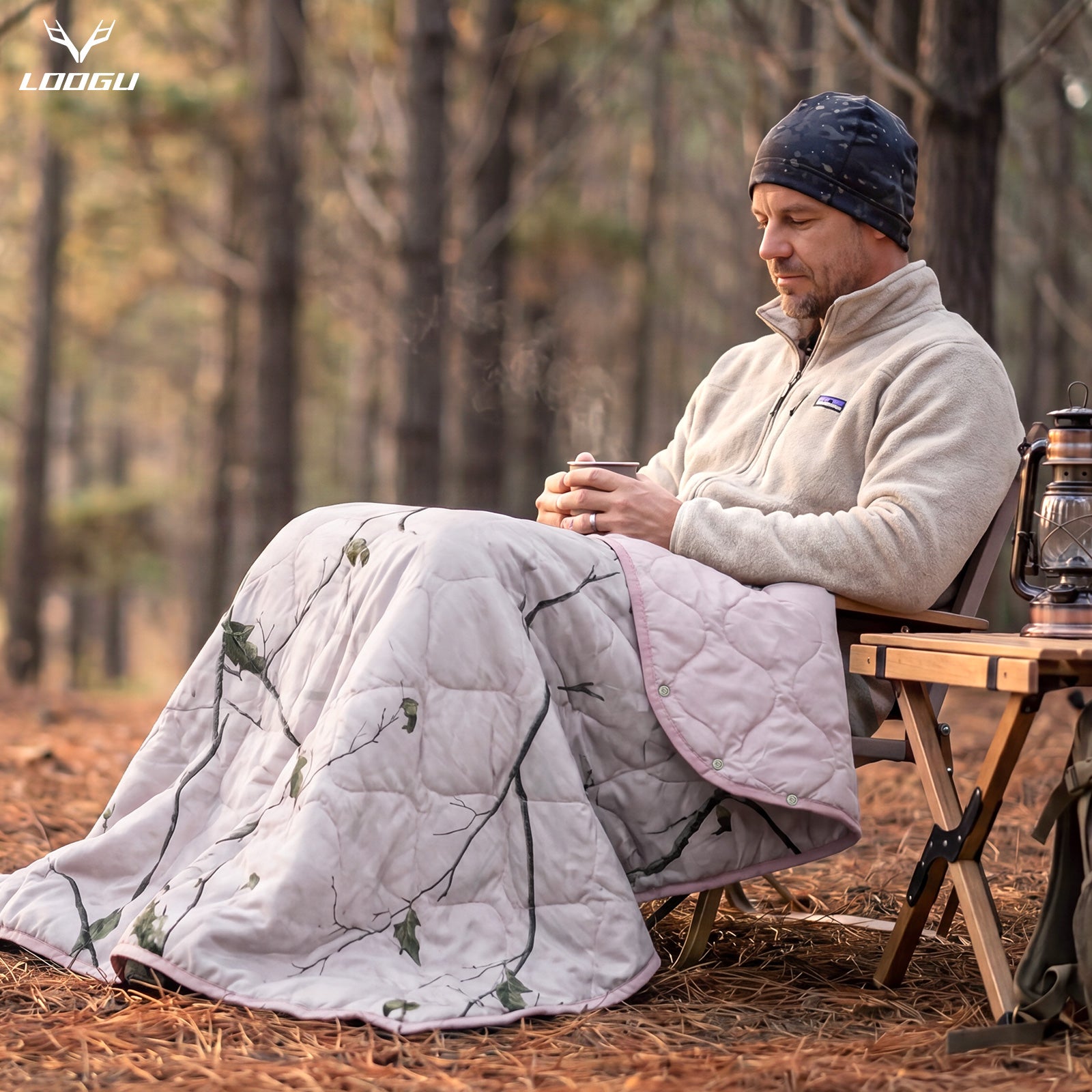 LOOGU Super Camo Blanket Waterproof Poncho Liner for Outdoor BL20