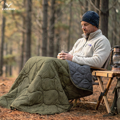 LOOGU Super Camo Blanket Waterproof Poncho Liner for Outdoor BL20