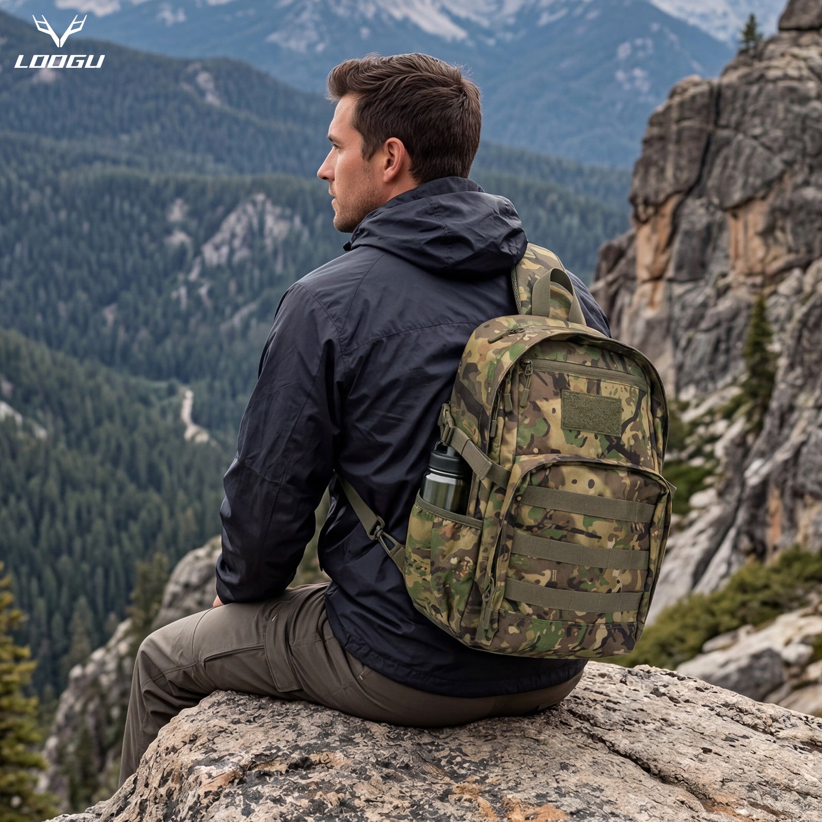 LOOGU Tactical Sling Bag Waterproof Military Shoulder Pack CB10
