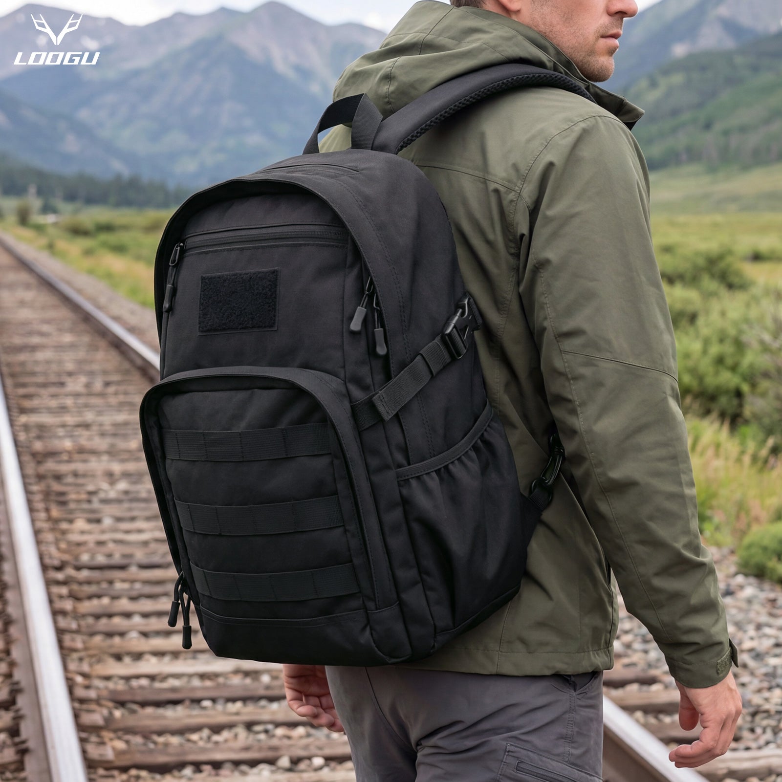 LOOGU Tactical Sling Bag Waterproof Military Shoulder Pack CB10