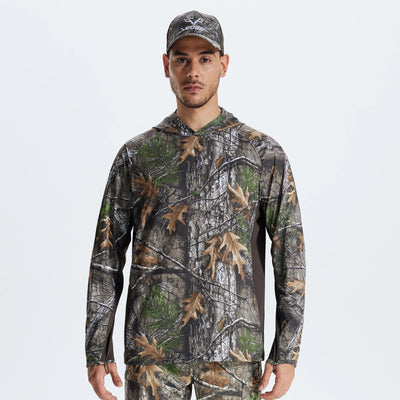 LOOGU Men's Fishing Hoodie Shirts Super Tree Camo T71