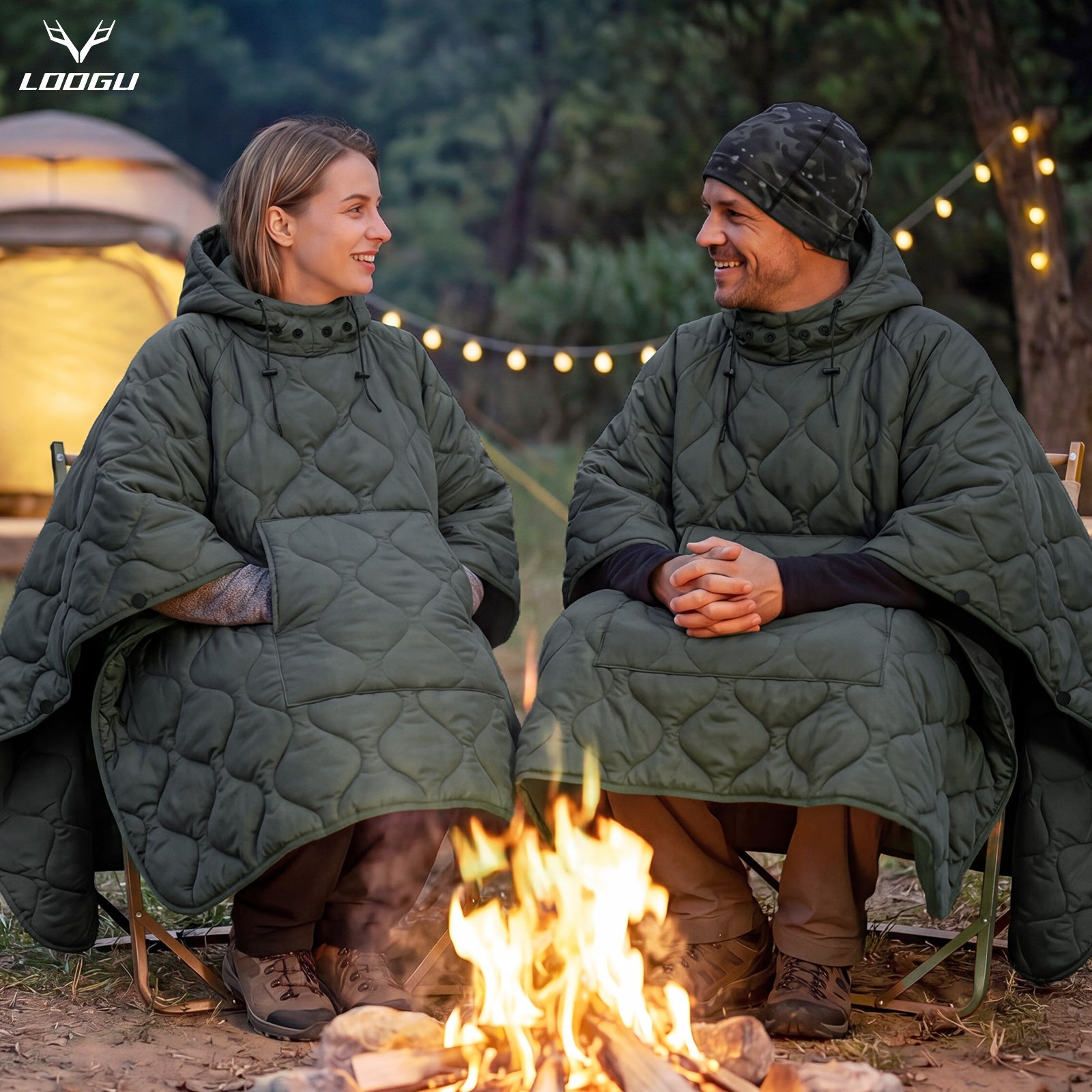 LOOGU Camo Blanket Zipper Insulated Sleeping Bag IP10