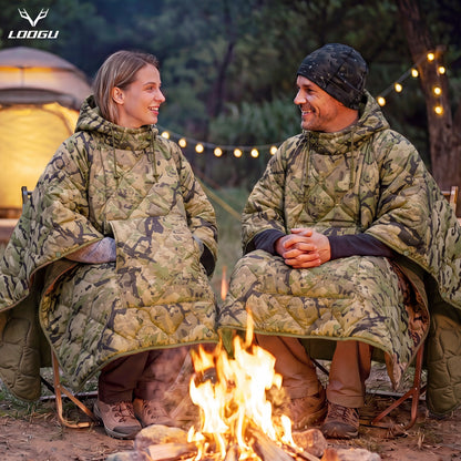 LOOGU Camo Blanket Zipper Insulated Sleeping Bag IP10