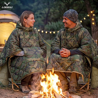 LOOGU Camo Blanket Zipper Insulated Sleeping Bag IP10