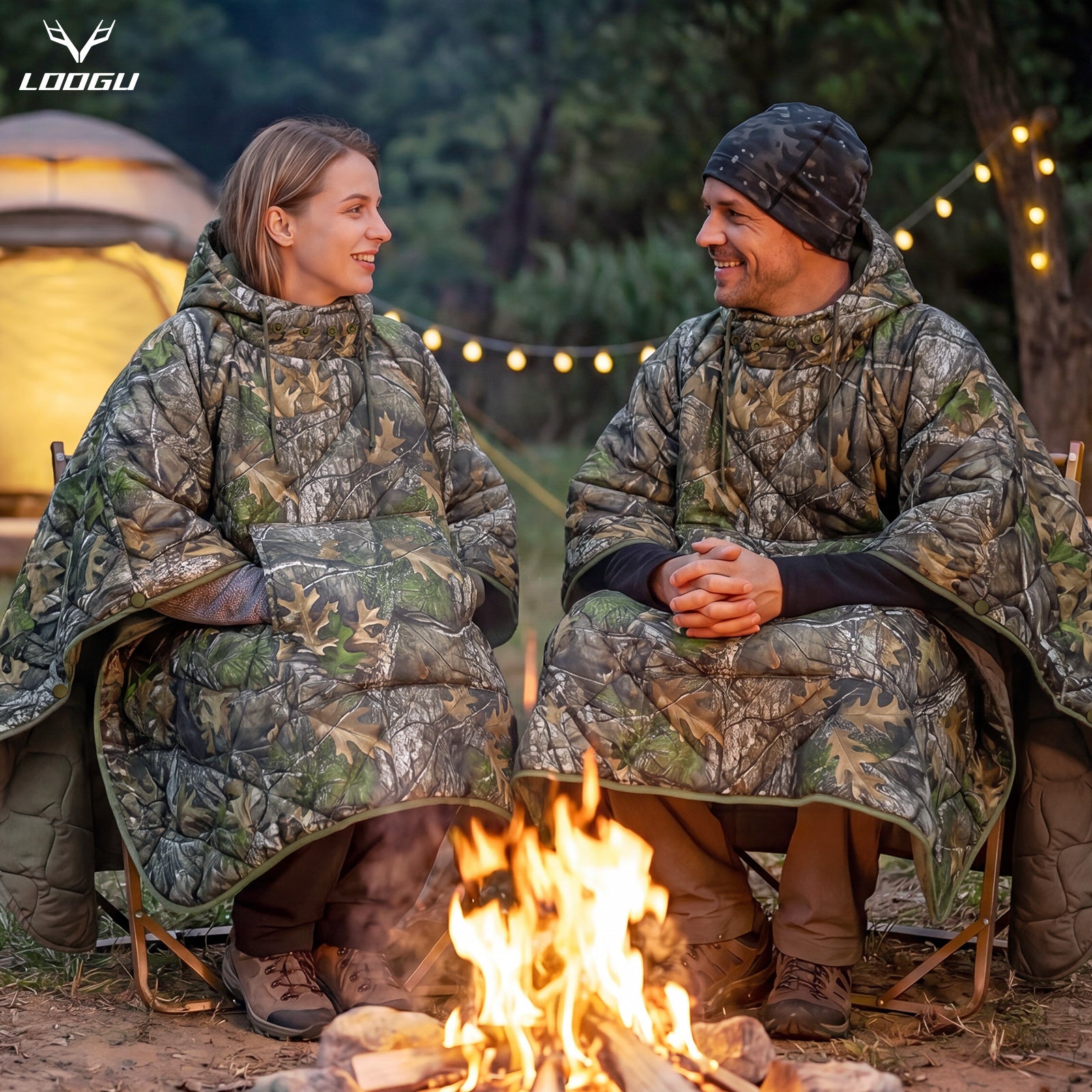LOOGU Camo Blanket Zipper Insulated Sleeping Bag IP10