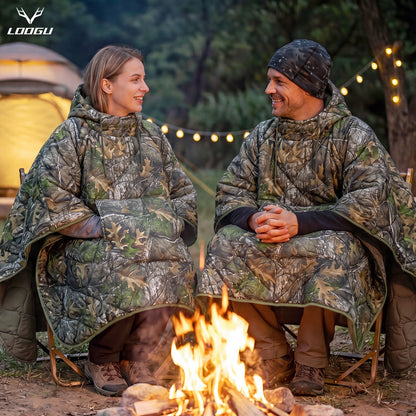 LOOGU Camo Blanket Zipper Insulated Sleeping Bag IP10