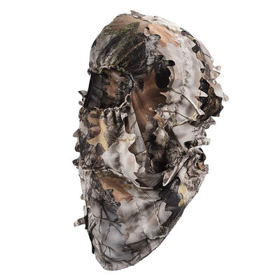 LOOGU Hunting Ghillie Face Mask 3D Leafy