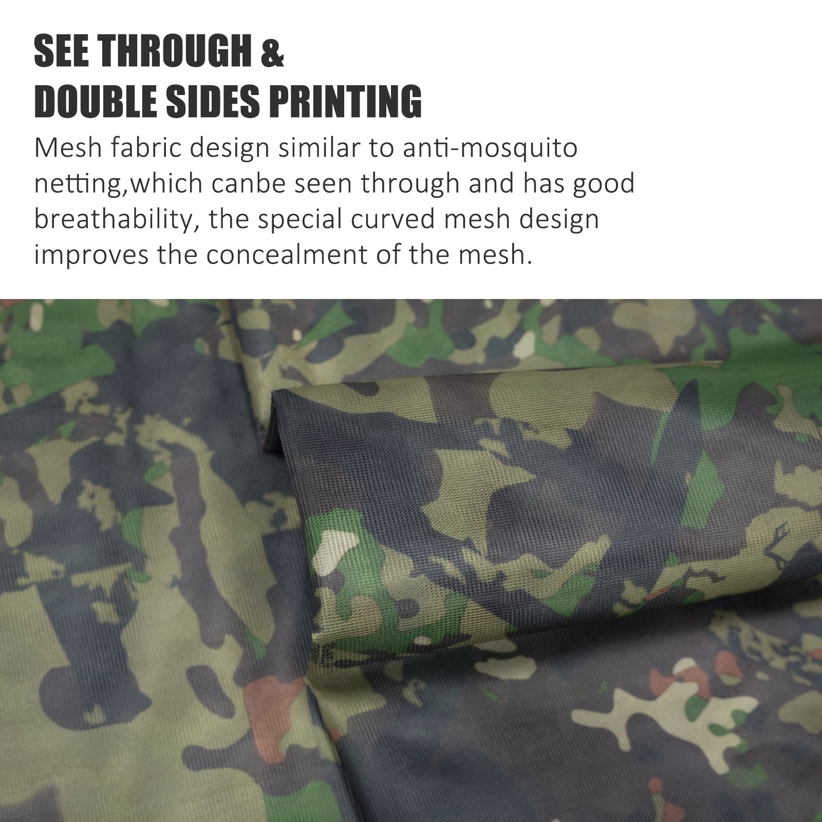 LOOGU Camo Netting Mesh Quiet Nets Spretta Camo