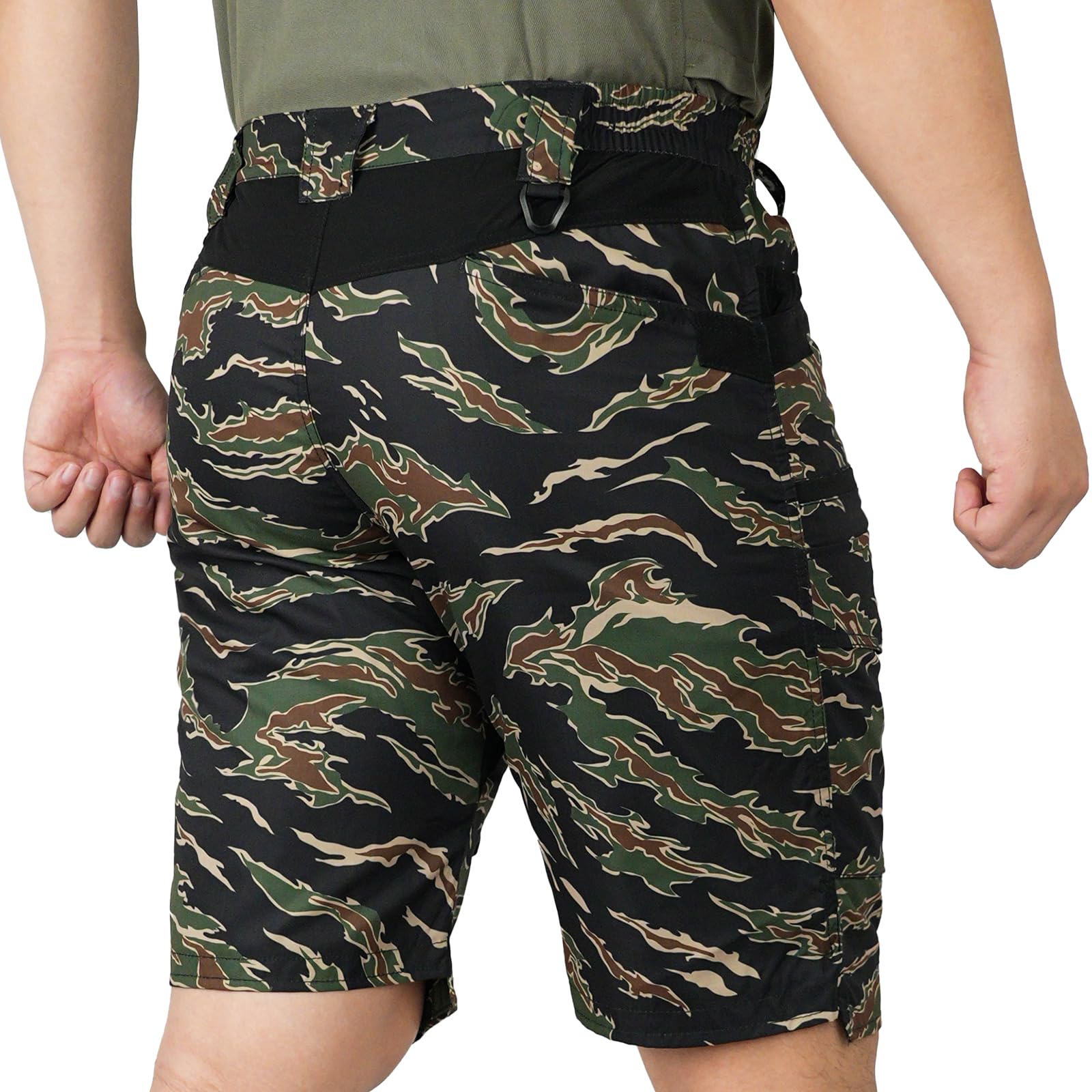 LOOGU Camo Hunting Cargo Shorts Tiger Camo H60S