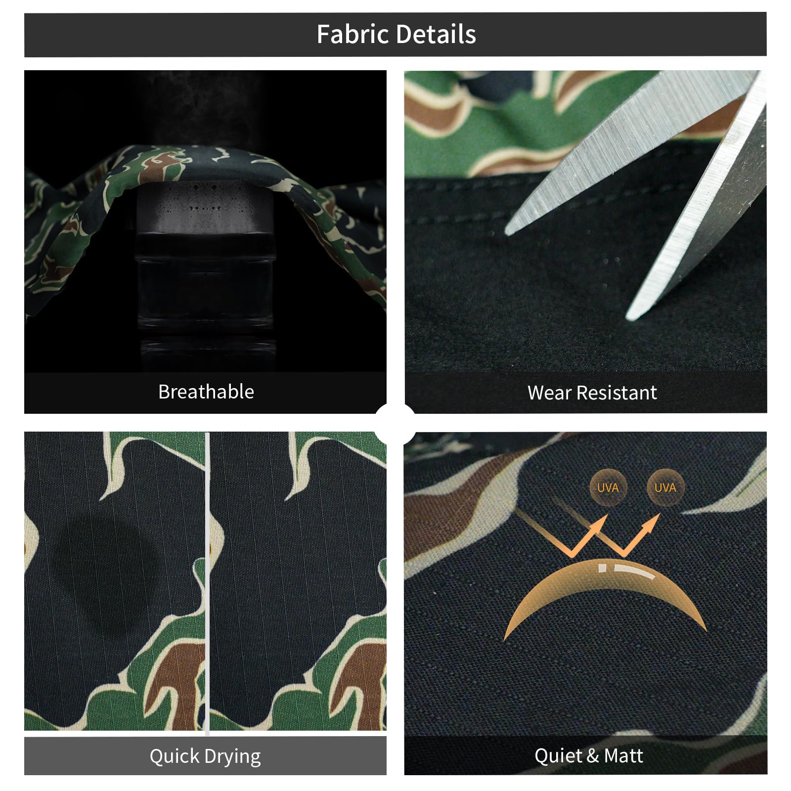 LOOGU Camo Hunting Cargo Shorts Tiger Camo H60S