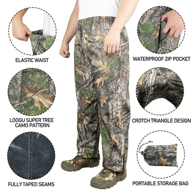 LOOGU Camo Rain Pants SUPER Tree