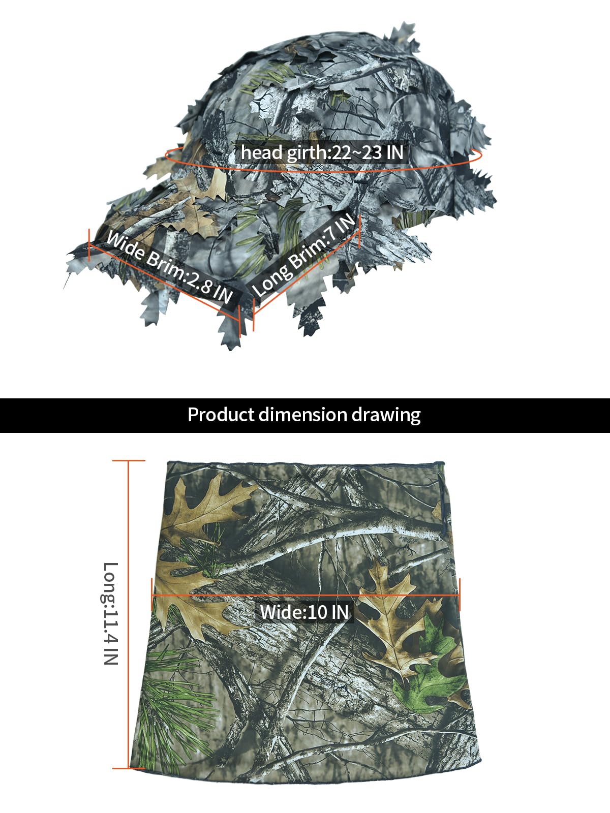 LOOGU Camouflage 2-piece set (hat+face mask)