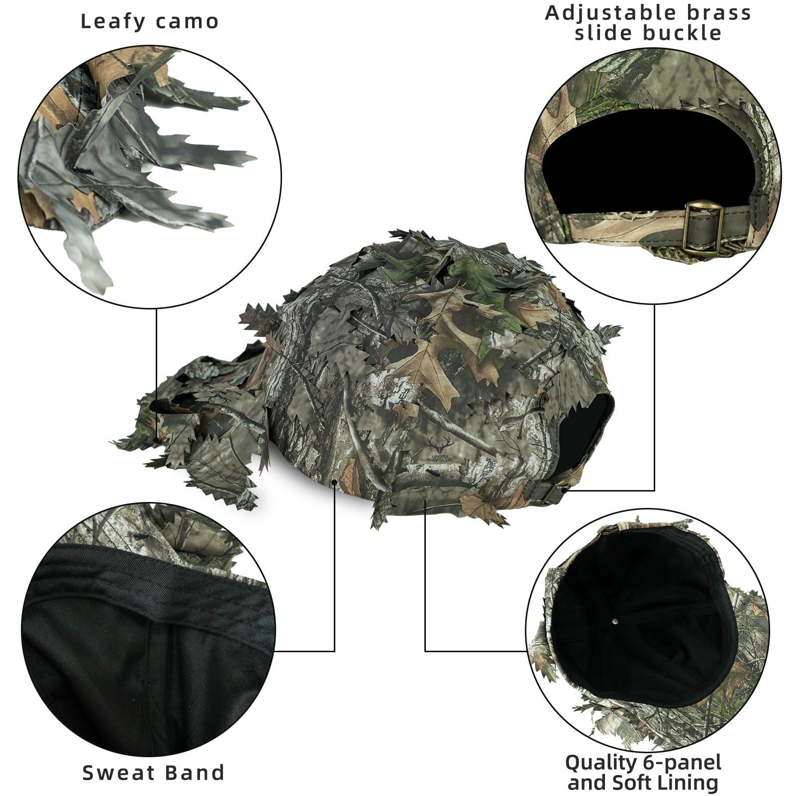 LOOGU Camouflage 2-piece set (hat+ leaves face mask)