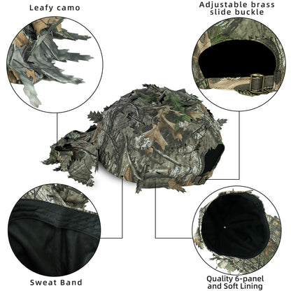 LOOGU Camouflage 2-piece set (hat+ leaves face mask)