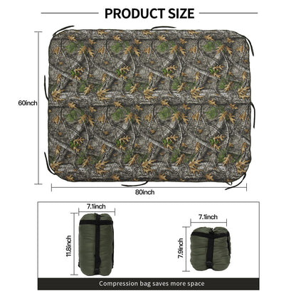 LOOGU Camping Blanket -Button drawstring Super Tree