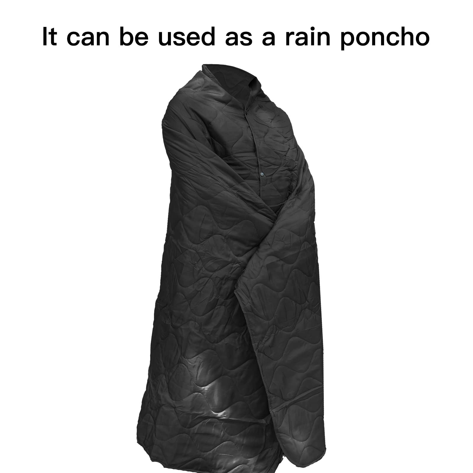 LOOGU Camping Blanket - Black+Grey upgrade Package