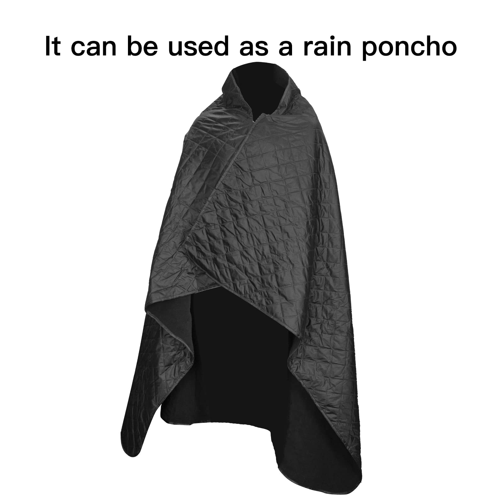 LOOGU Camping Blanket - black Polar Fleece