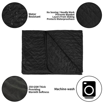 LOOGU Camping Blanket - black Polar Fleece