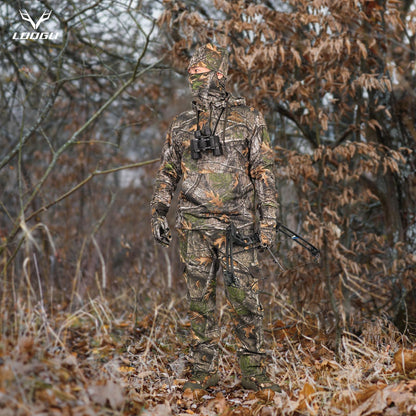 LOOGU Camo Hunting  Fleece Insulation Pants 5 pocket Super Tree P10
