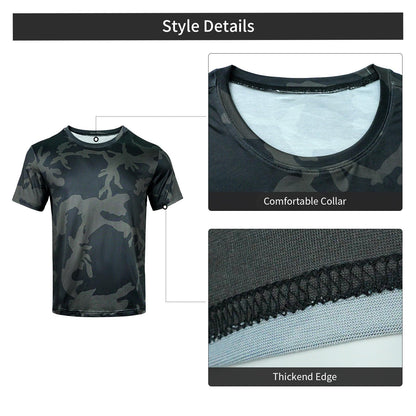 LOOGU Hunting Camo Short Sleeve  Us 4 Color Black T11