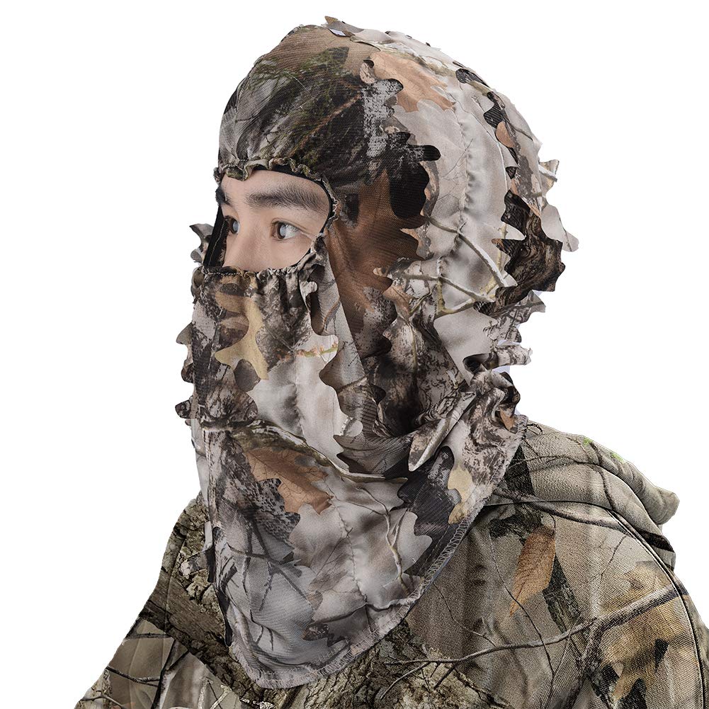 LOOGU Hunting Ghillie Face Mask 3D Leafy SUPER1.0