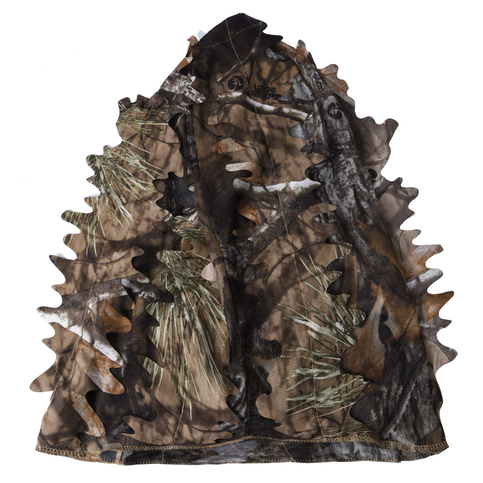LOOGU Hunting Ghillie Face Mask 3D Leafy SUPER2.0