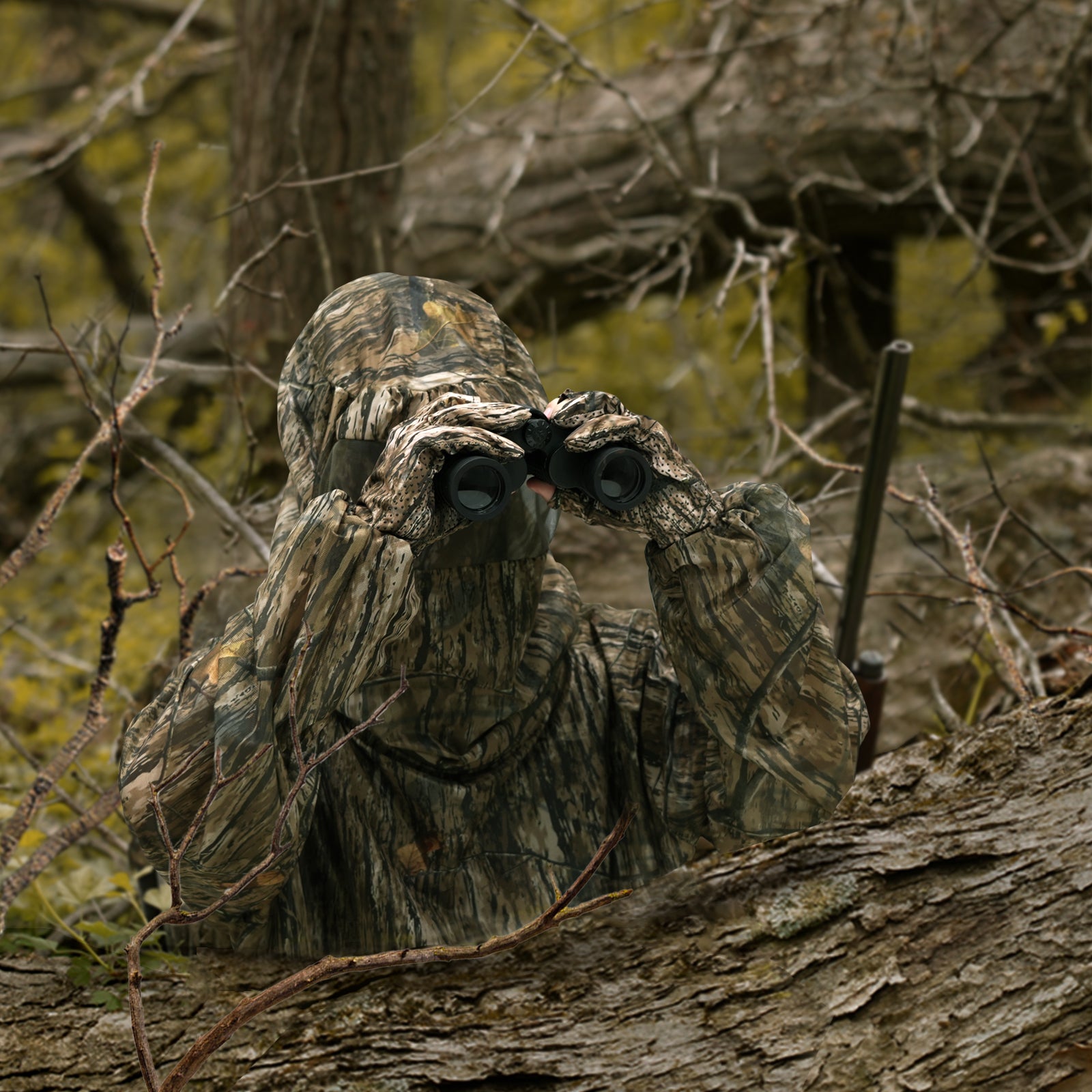 LOOGU Mosquito Suits-Bark & Dead Leaf Camo