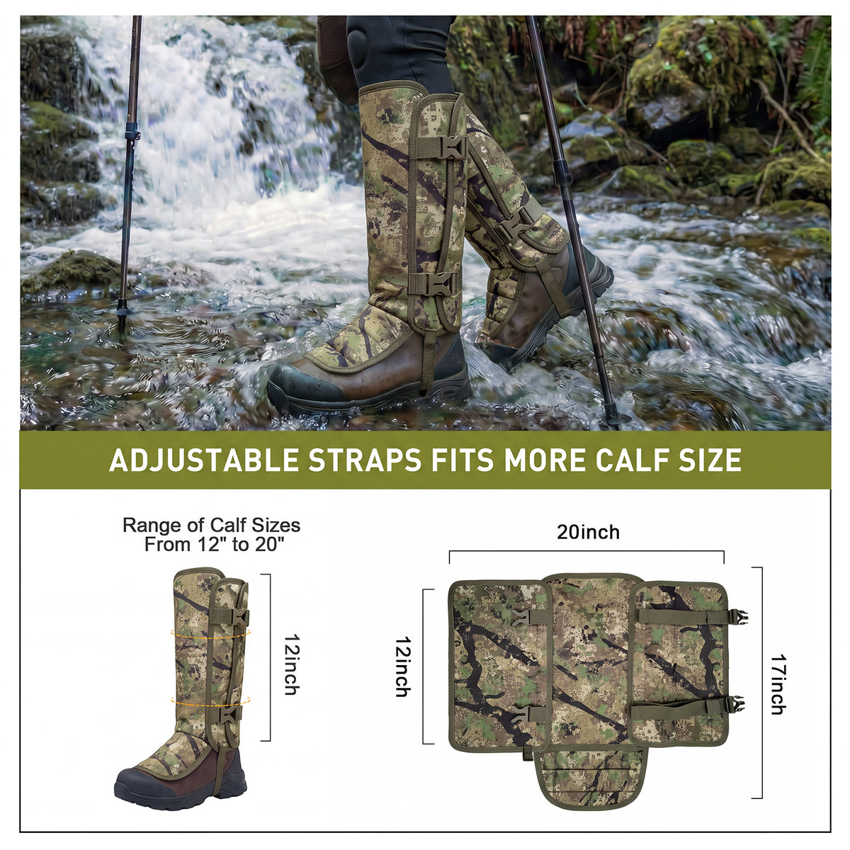 Reinforced Snake Gaiters SG10