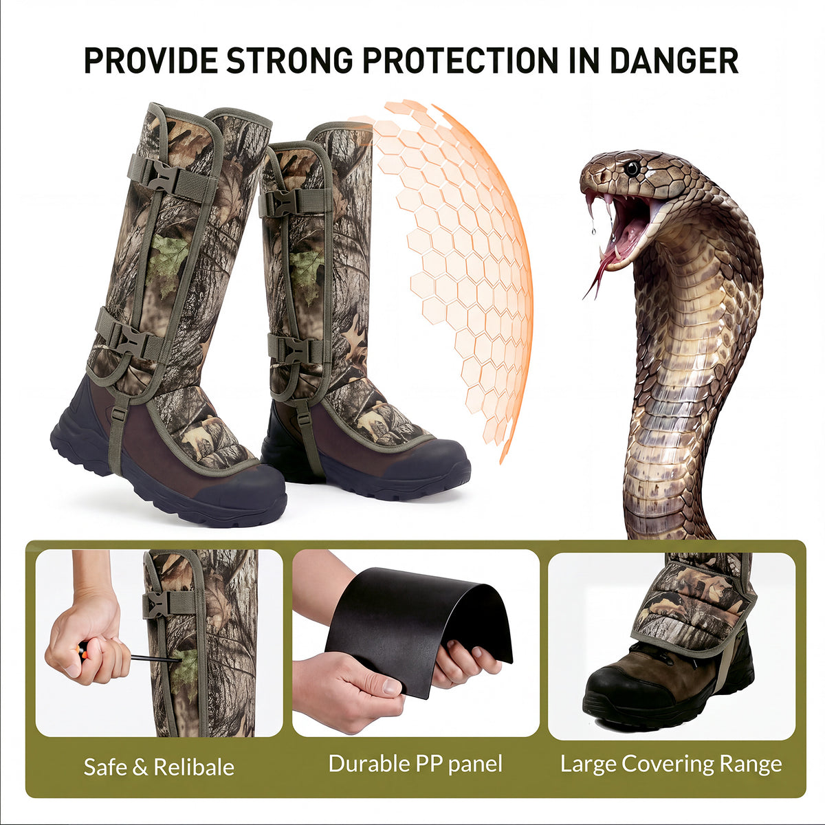 Reinforced Snake Gaiters SG10