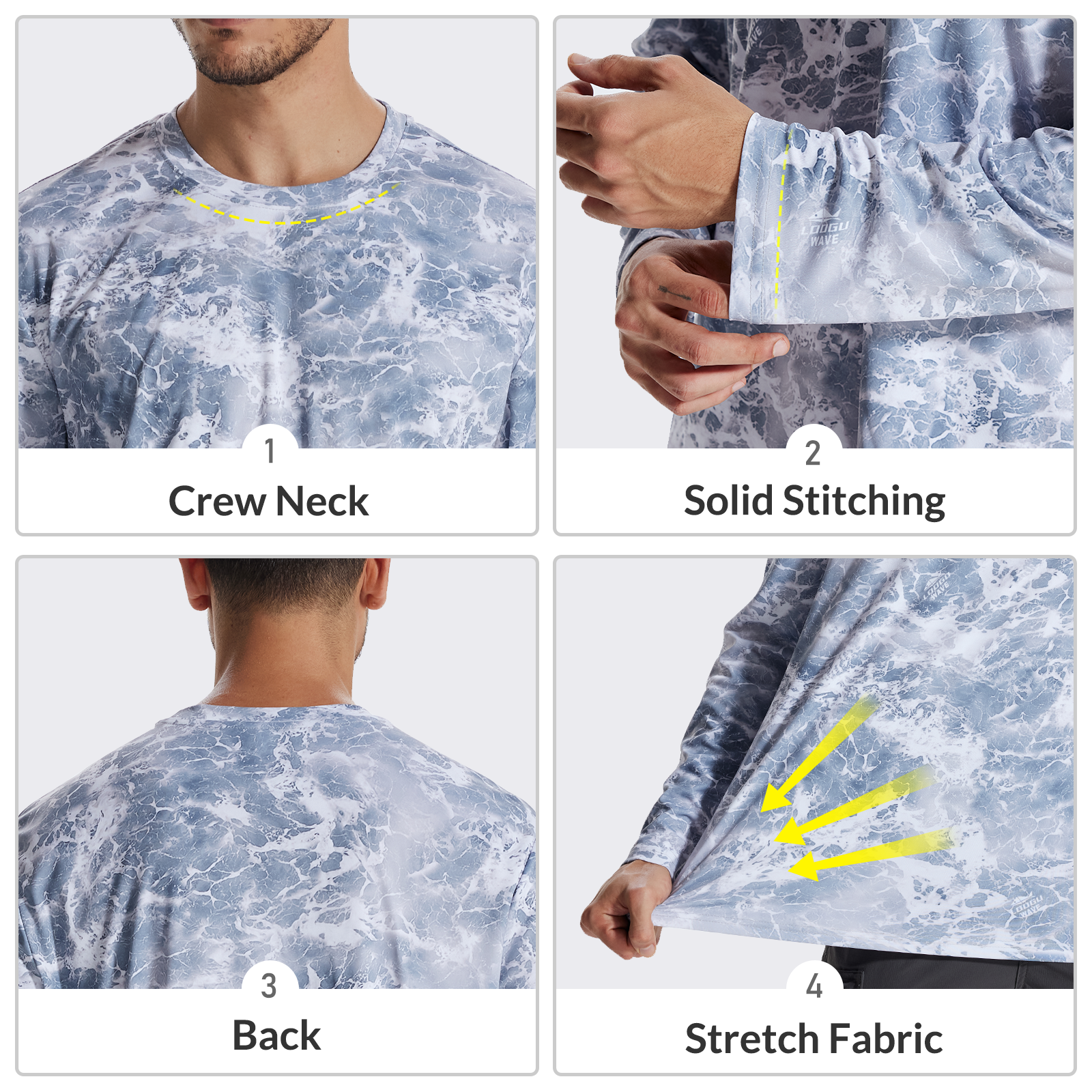 LOOGU Hunting Camo Shirt  Wave Grey T20