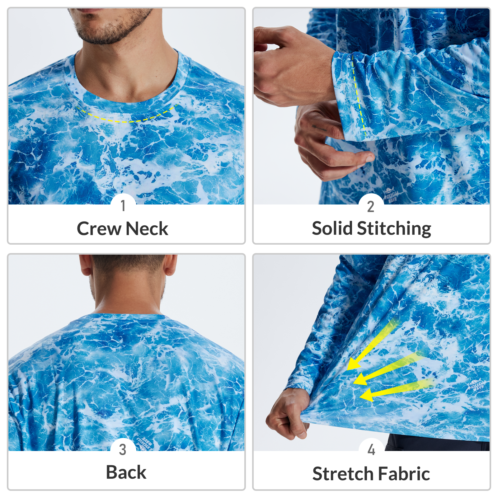 LOOGU Hunting Camo Shirt  Wave Blue T20