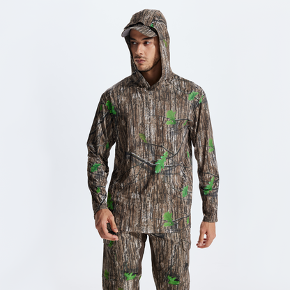LOOGU Hunting Long Sleeve  Hoodie Ents Green Camo T50