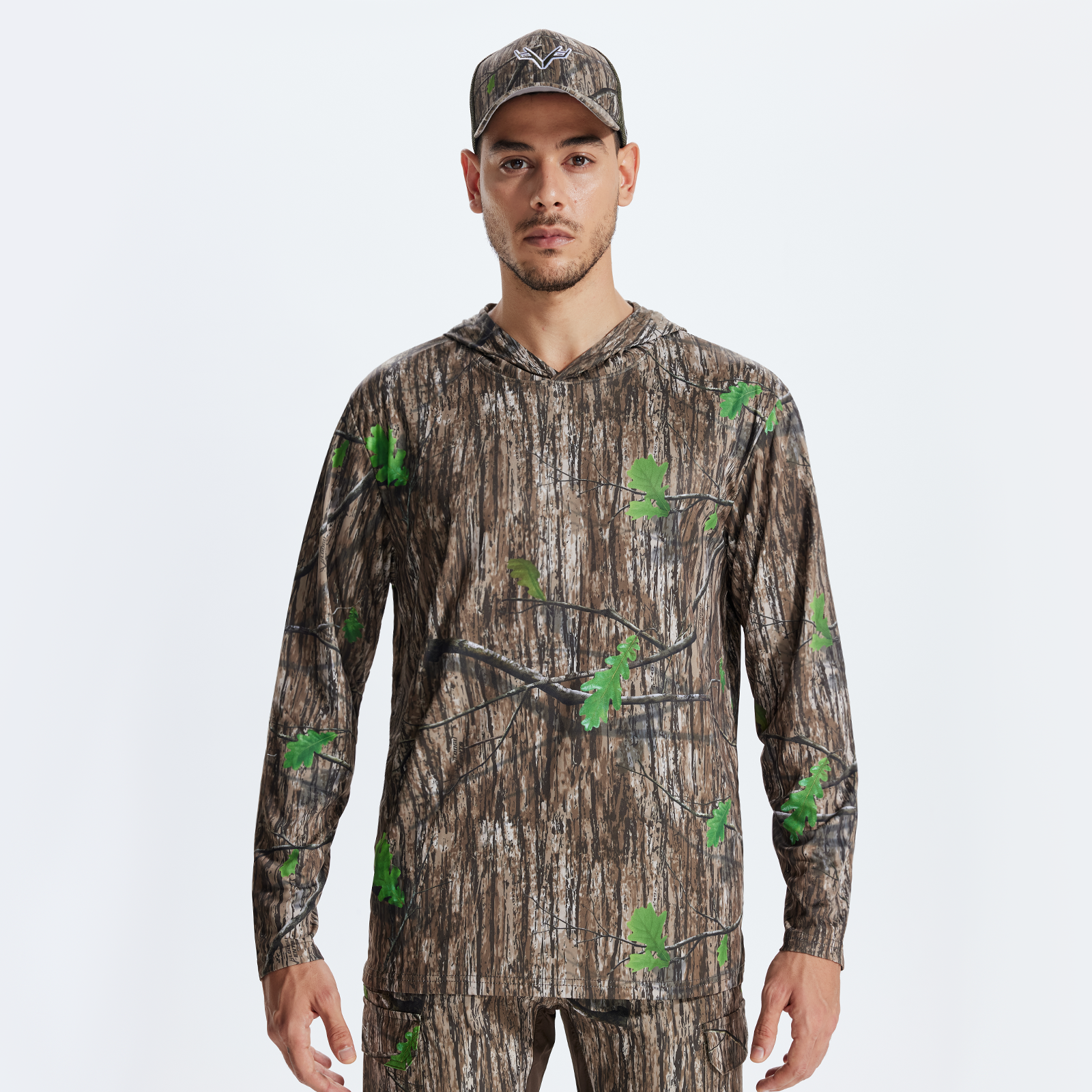LOOGU Hunting Long Sleeve  Hoodie Ents Green Camo T50