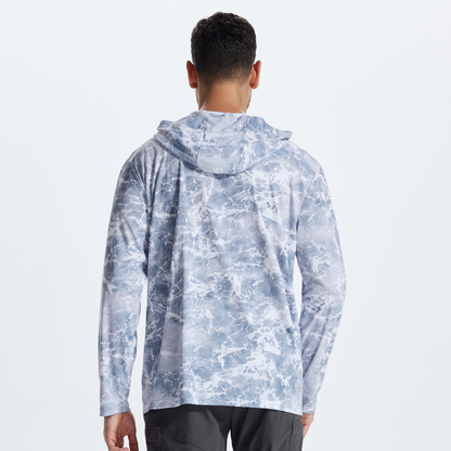 LOOGU Sweat à capuche de chasse camouflage pour homme, chemise de chasse à manches longues légère, pull à capuche performant pour la pêche et la randonnée 