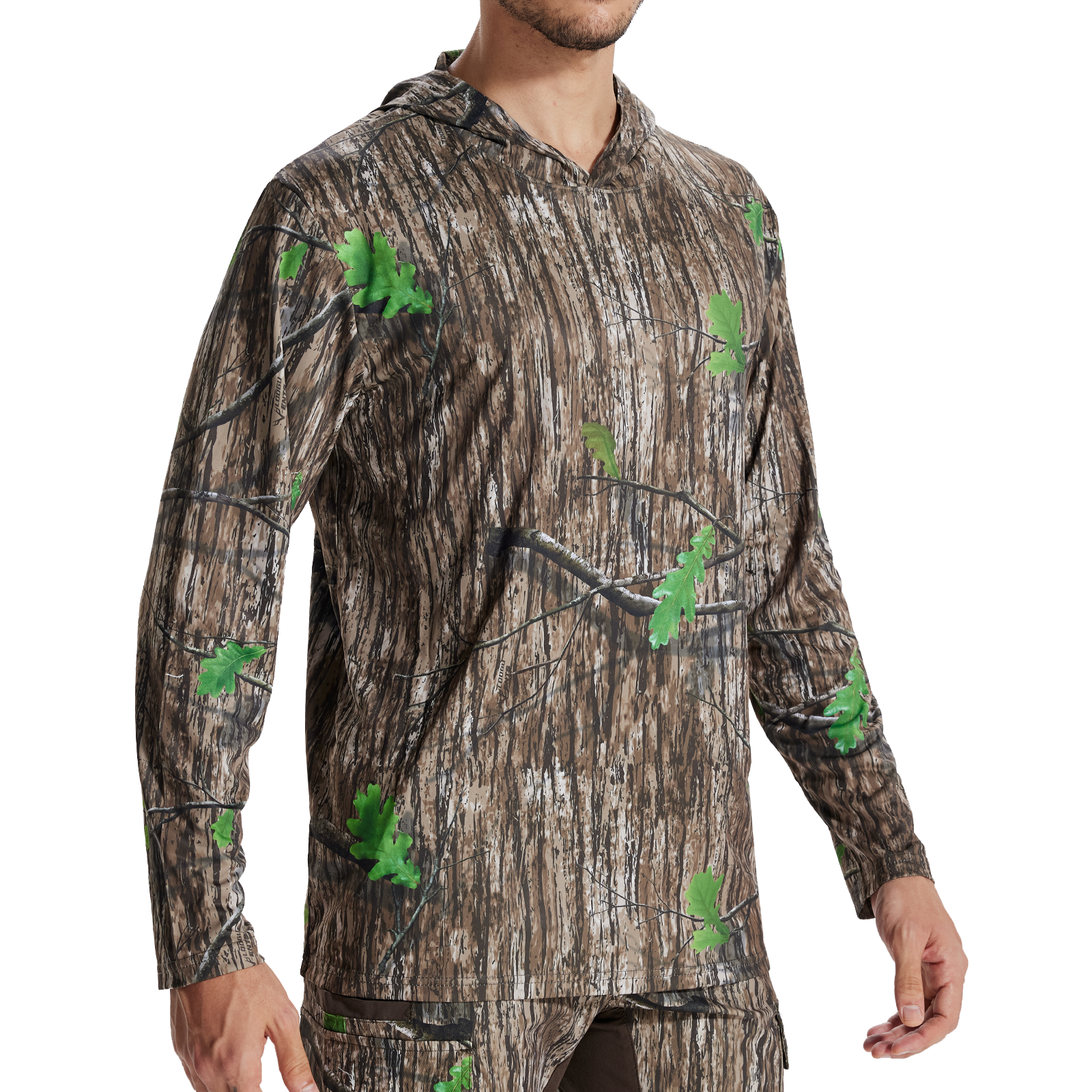 LOOGU Hunting Long Sleeve  Hoodie Ents Green Camo T50