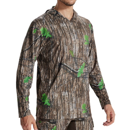 LOOGU Hunting Long Sleeve  Hoodie Ents Green Camo T50