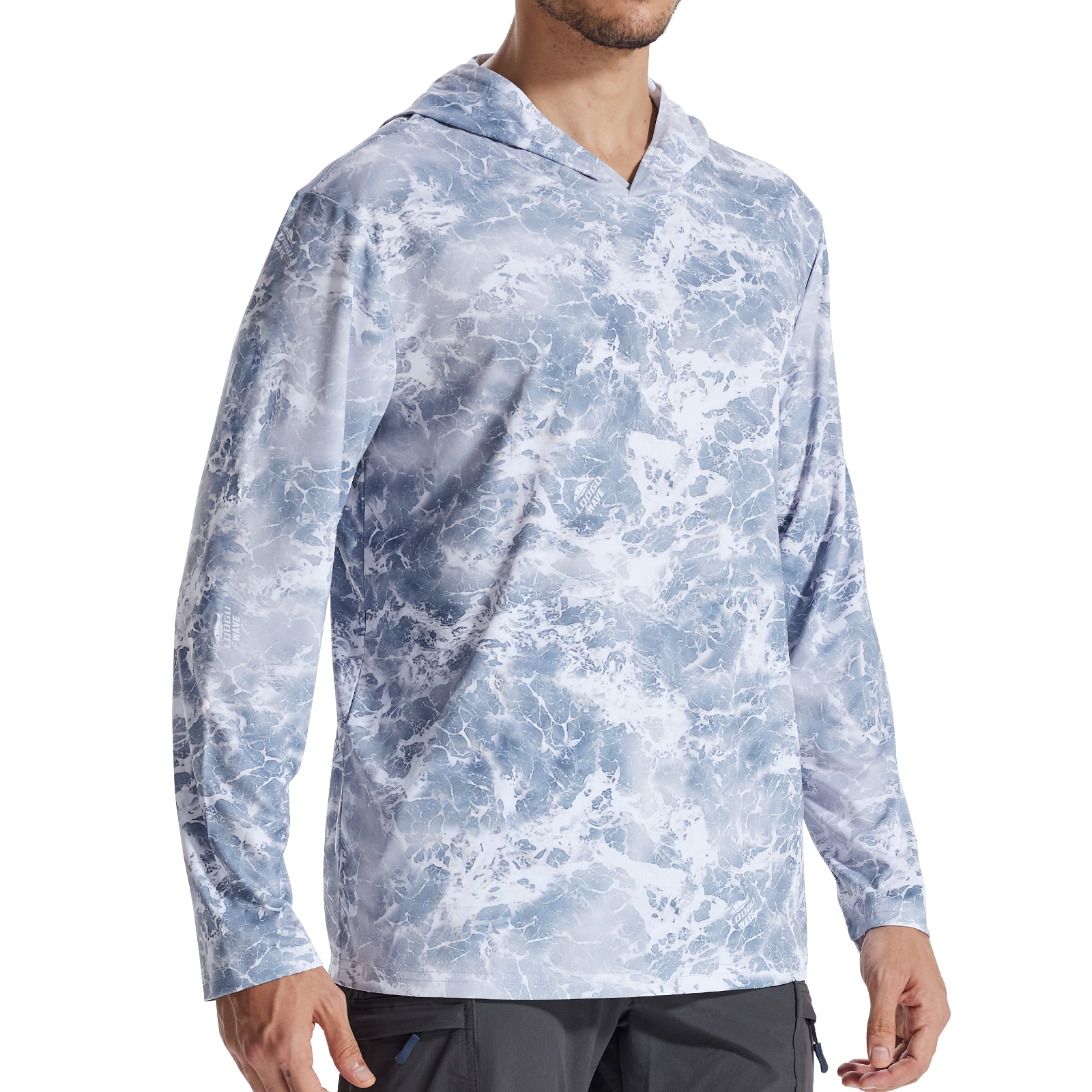 LOOGU Sweat à capuche de chasse camouflage pour homme, chemise de chasse à manches longues légère, pull à capuche performant pour la pêche et la randonnée 