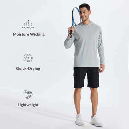 LOOGU Men’s Hoodie Long Sleeve Shirt Gray T70