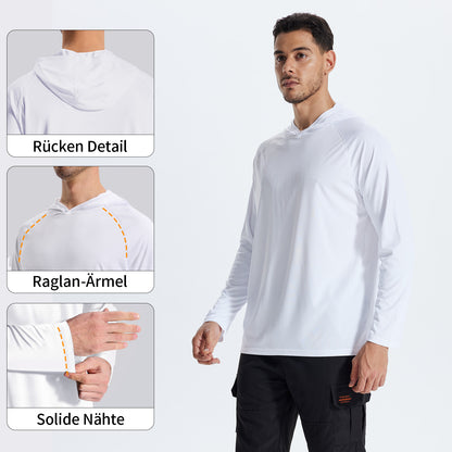 LOOGU Men’s Hoodie Long Sleeve Shirt White T70