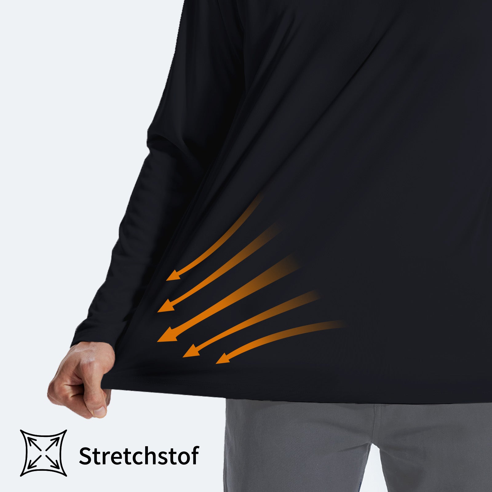 LOOGU Men’s Hoodie Long Sleeve Shirt Black T70